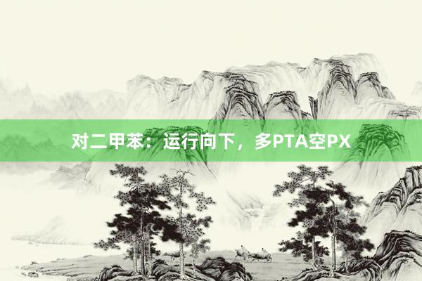 对二甲苯:运行向下,多PTA空PX
